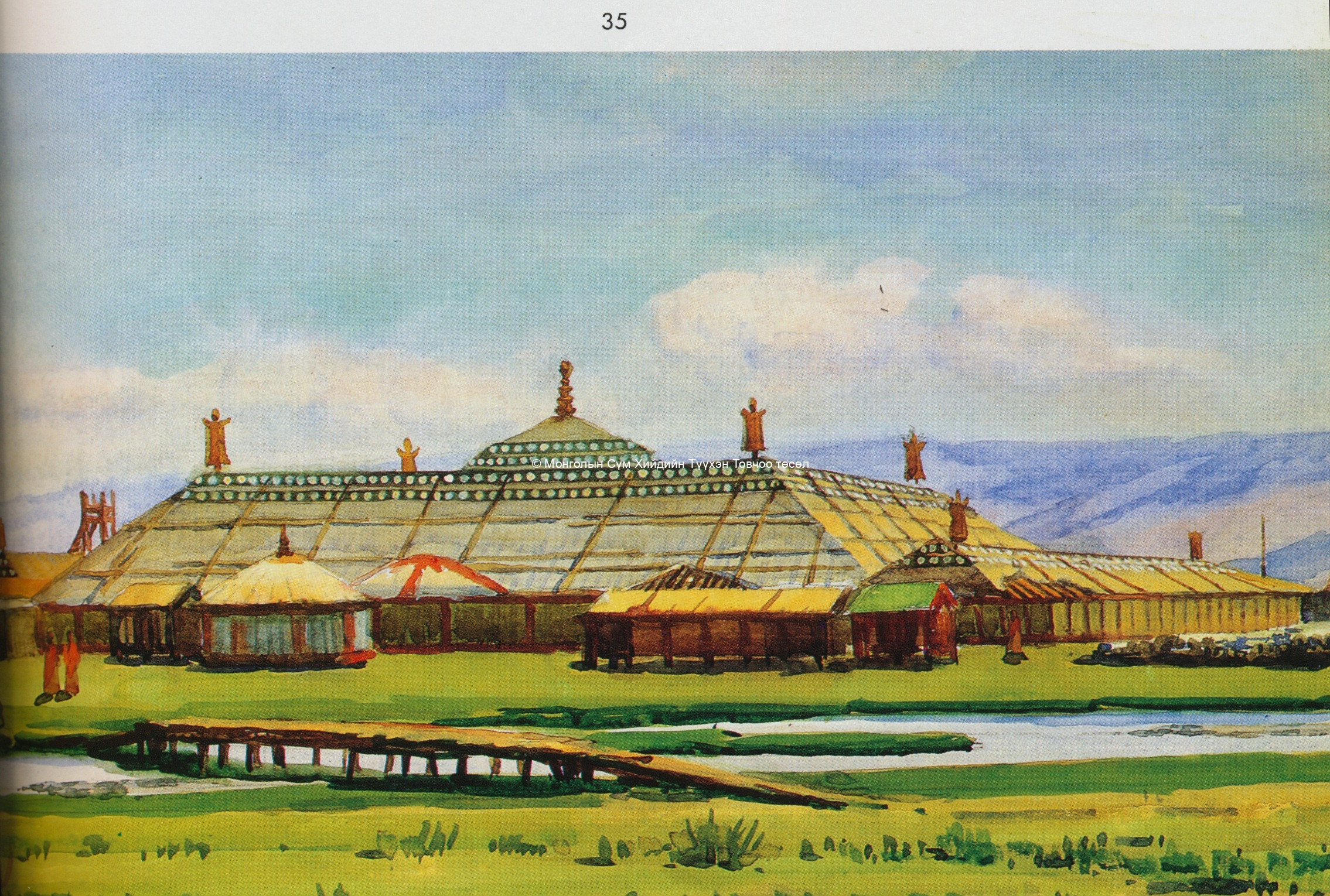 Tsogchin dugan. Tsültem, N., Mongolian Architecture. Ulaanbaatar 1988, 35